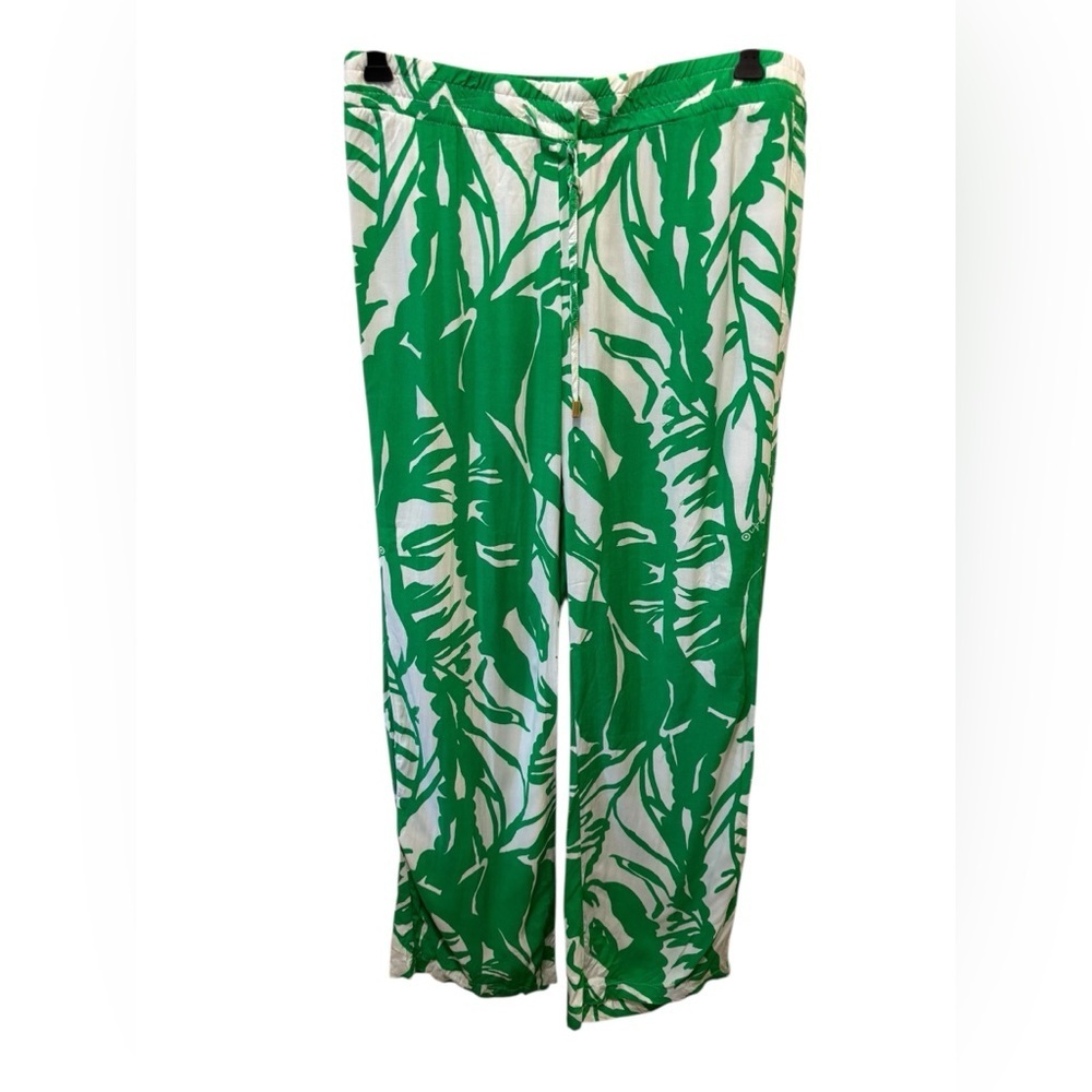 Lilly Pulitzer for Target Rayon Palazzo Boom Boom Tropical Wide Leg Pants Sz S - Picture 2 of 6